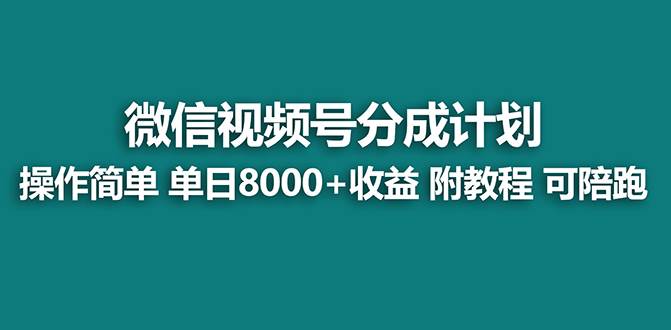 【蓝海项目】视频号分成计划最新玩法，单天收益8000+，附玩法教程，24年…-2Y资源