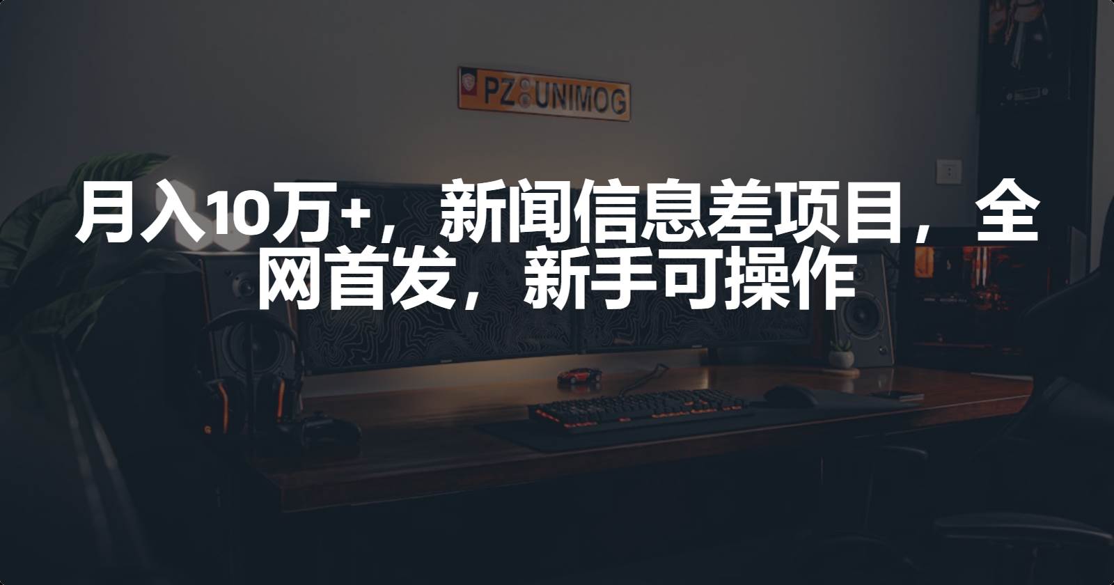 月入10万+，新闻信息差项目，新手可操作-2Y资源