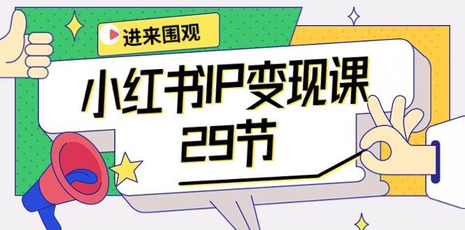 小红书IP变现课：开店/定位/IP变现/直播带货/爆款打造/涨价秘诀/等等/29节-2Y资源