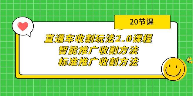 直通车收割玩法2.0课程：智能推广收割方法+标准推广收割方法（20节课）-2Y资源