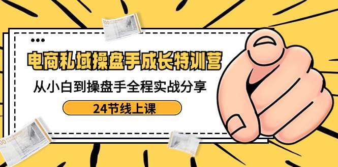 电商私域-操盘手成长特训营：从小白到操盘手全程实战分享-24节线上课-2Y资源