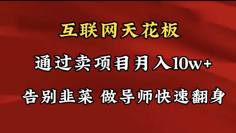 导师训练营互联网的天花板，让你告别韭菜，通过卖项目月入10w+，一定要…-2Y资源