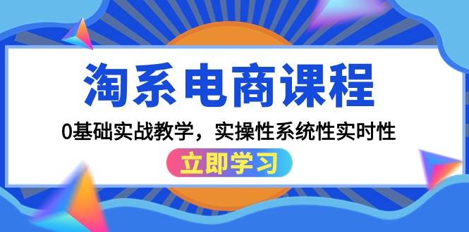 淘系电商课程，0基础实战教学，实操性系统性实时性（15节课）-2Y资源