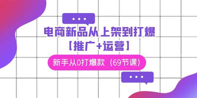 电商 新品从上架到打爆【推广+运营】，新手从0打爆款（69节课） - 2Y资源-2Y资源