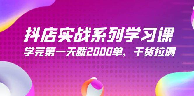 抖店实战系列学习课，学完第一天就2000单，干货拉满（245节课）-2Y资源