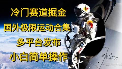 冷门赛道掘金，国外极限运动视频合集，多平台发布，小白简单操作 - 2Y资源-2Y资源