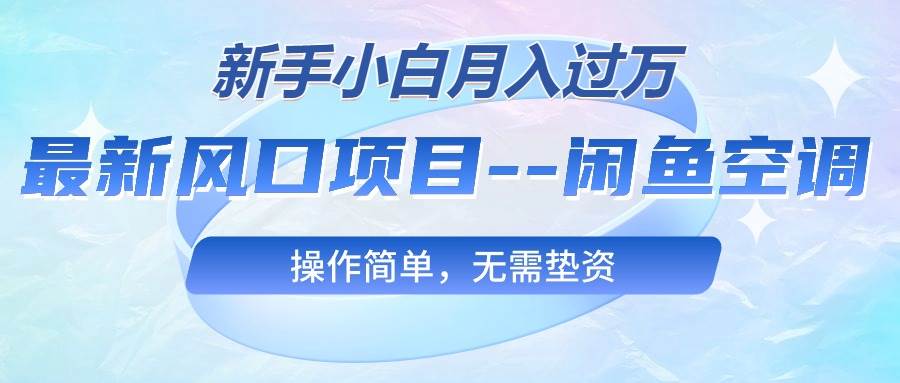 最新风口项目—闲鱼空调，新手小白月入过万，操作简单，无需垫资-2Y资源