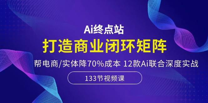 Ai终点站，打造商业闭环矩阵，帮电商/实体降70%成本，12款Ai联合深度实战-2Y资源