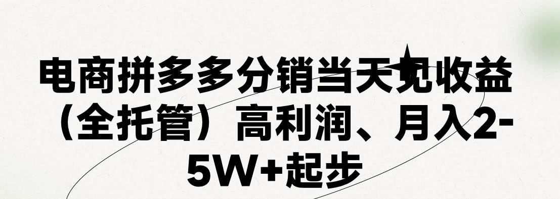 最新拼多多模式日入4K+两天销量过百单，无学费、 老运营代操作、小白福…-2Y资源