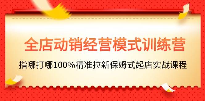 全店动销-经营模式训练营，指哪打哪100%精准拉新保姆式起店实战课程-2Y资源