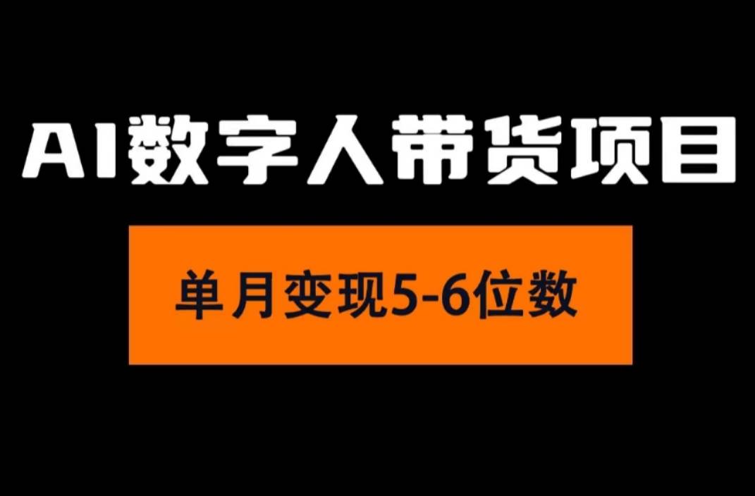 2024年Ai数字人带货，小白就可以轻松上手，真正实现月入过万的项目-2Y资源