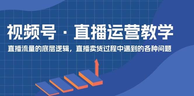 视频号 直播运营教学：直播流量的底层逻辑，直播卖货过程中遇到的各种问题-2Y资源