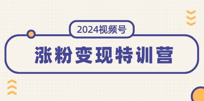 图片[1]-2024视频号-涨粉变现特训营：一站式打造稳定视频号涨粉变现模式（10节）-2Y资源