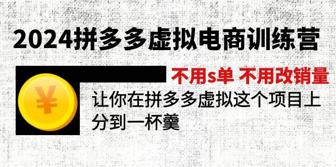 2024拼多多虚拟电商训练营 不用s单 不用改销量  在拼多多虚拟上分到一杯羹-2Y资源