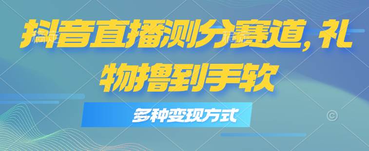 抖音直播测分赛道，多种变现方式，轻松日入1000+-2Y资源