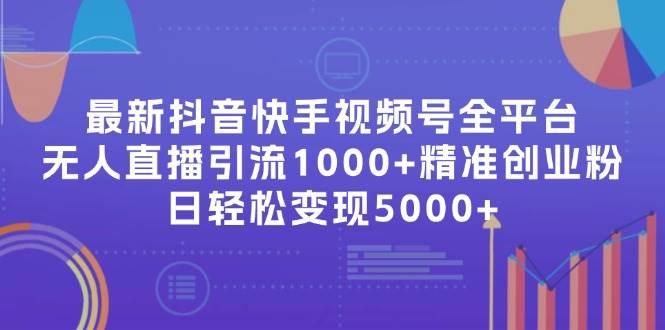 最新抖音快手视频号全平台无人直播引流1000+精准创业粉，日轻松变现5000+-2Y资源