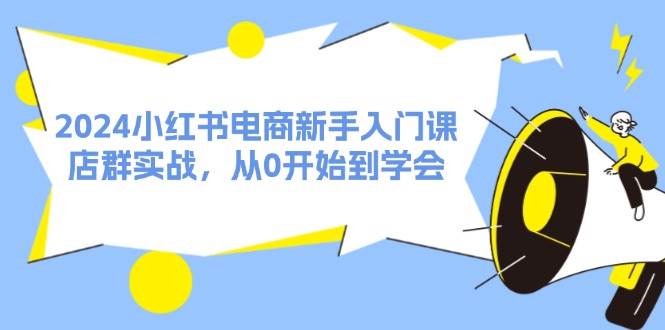 2024小红书电商新手入门课，店群实战，从0开始到学会（31节）-2Y资源