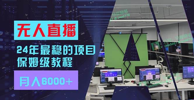 24年最稳项目“无人直播”玩法，每月躺赚6000+，有手就会，新手福音-2Y资源