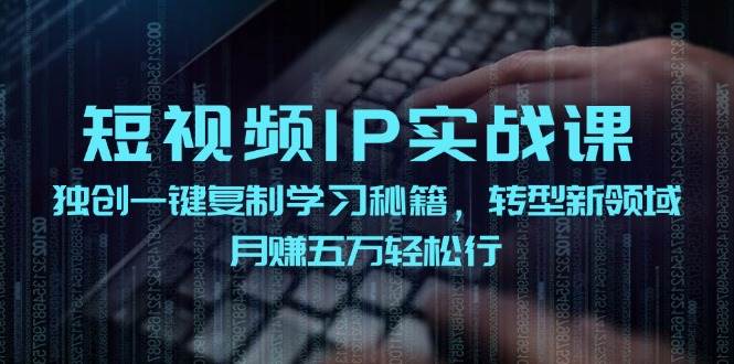 短视频 IP实战课，独创一键复制学习秘籍，转战新领域，月赚五万轻松行-2Y资源