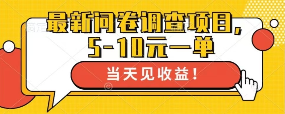 最新问卷调查项目，共12个平台，单日零撸100＋ - 2Y资源-2Y资源